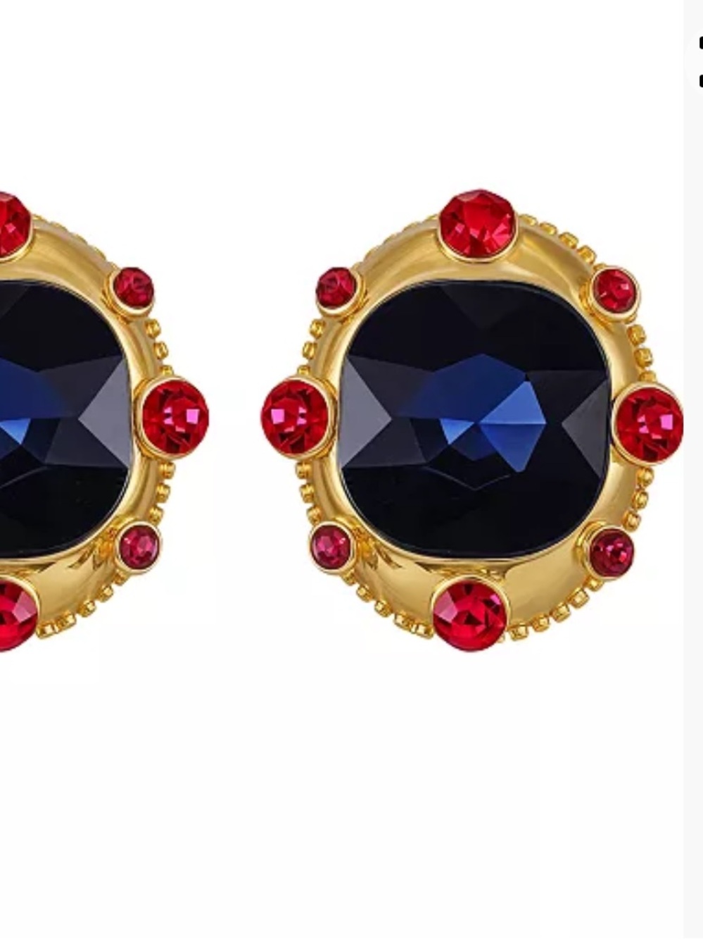 GUESS
Sapphire and Ruby Stones Gold-Tone Regal Clip-On